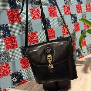 Chic Black Leather Crossbody Bag